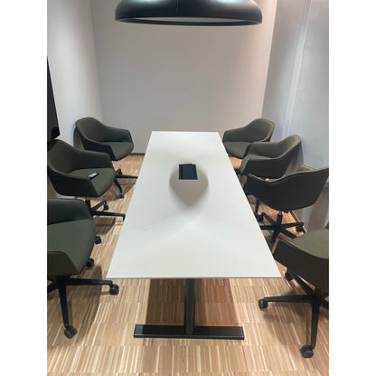 Møtebord, grå, 240x80 cm