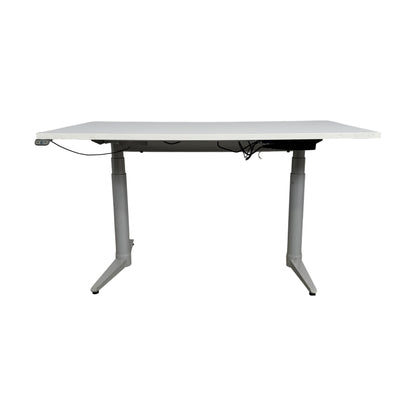 El hev/senk skrivebord 140x80 cm, hvit, Edsbyn
