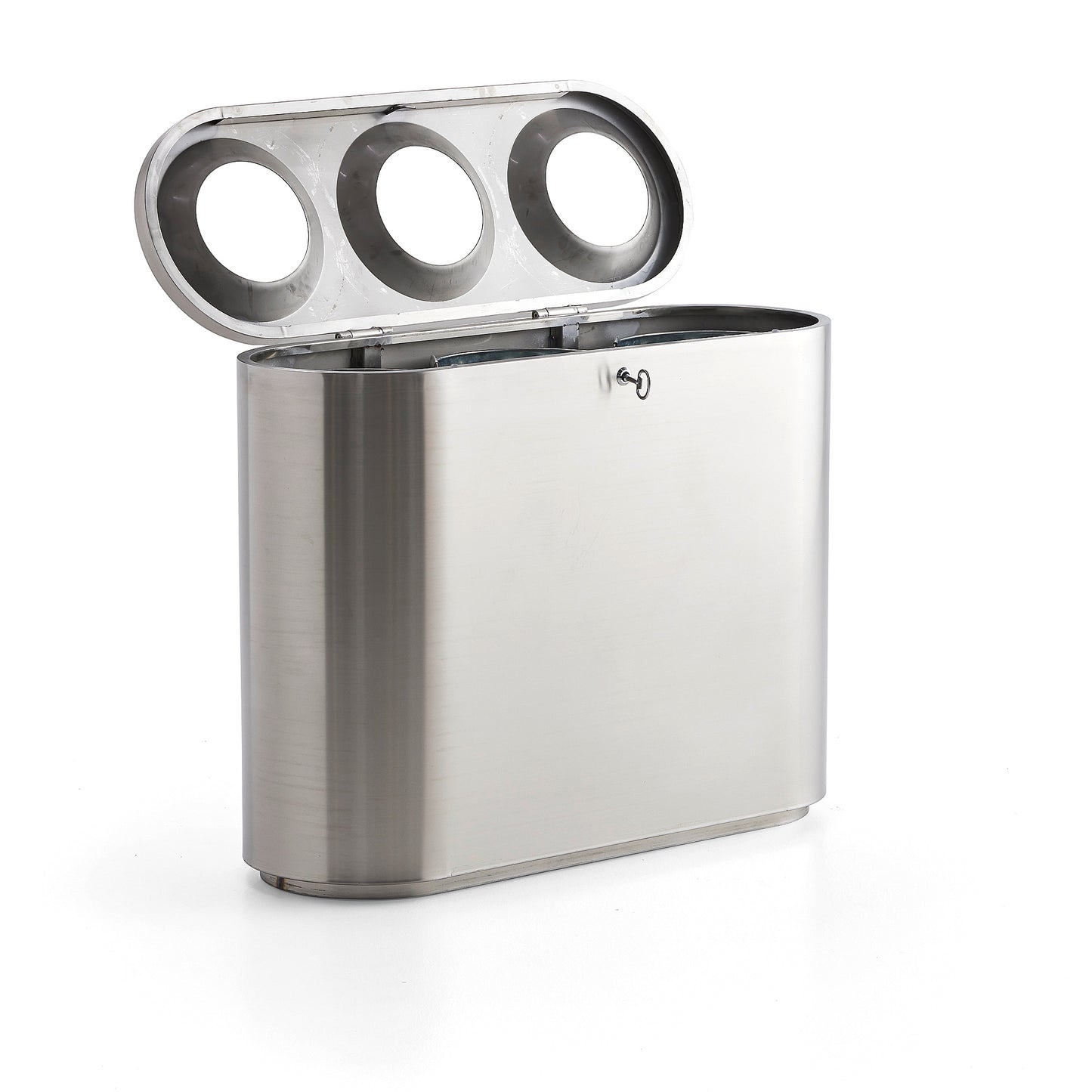 Sorteringsbeholder CLARK, 3x48 l, rustfritt stål