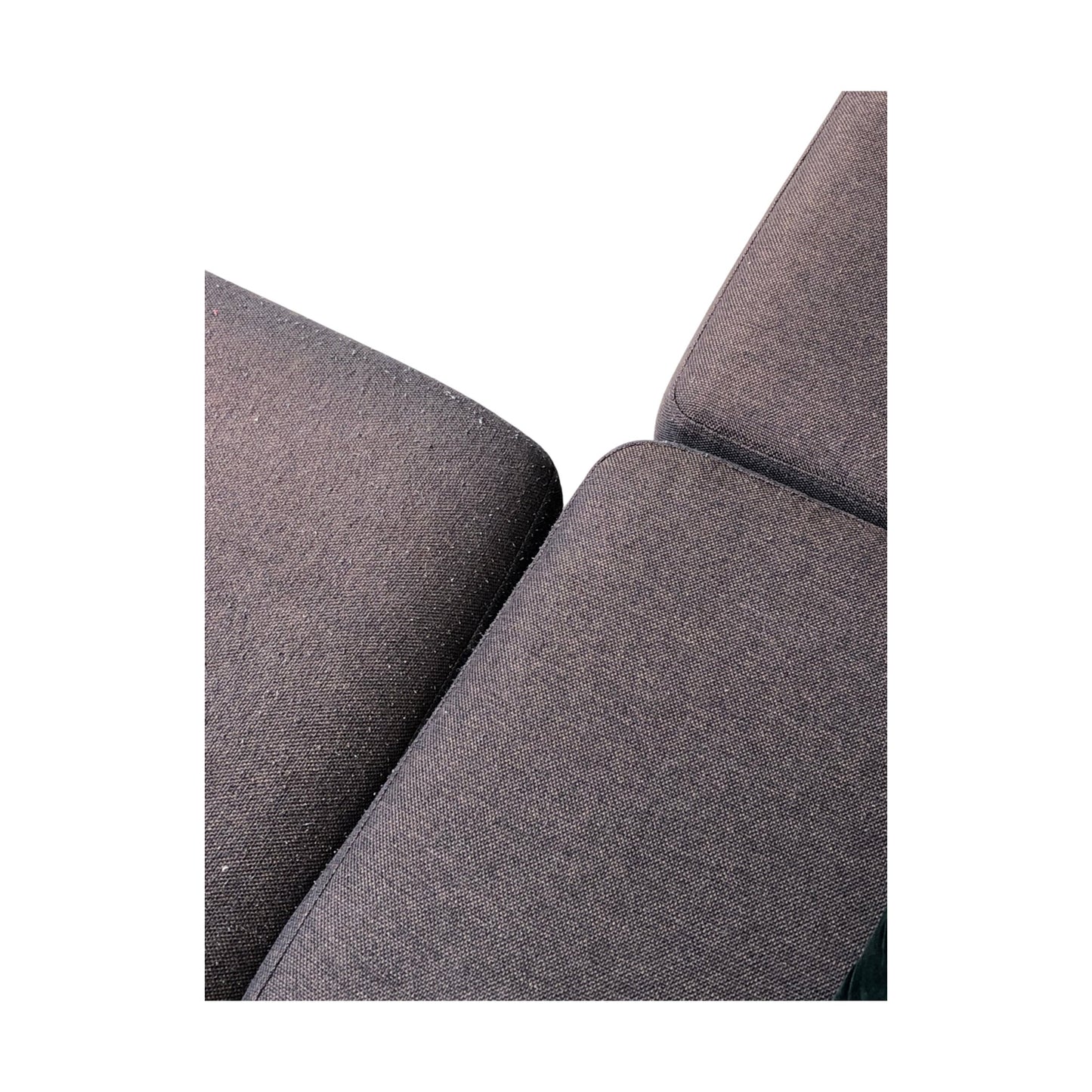 Brun hjørnesofa med åpen ende