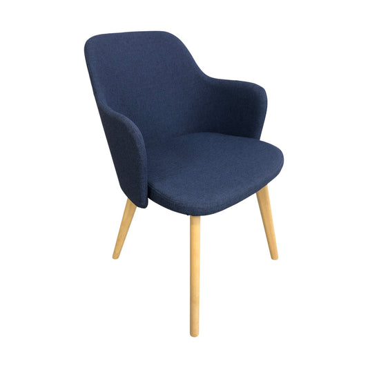 Alma spisestol, blå tekstil