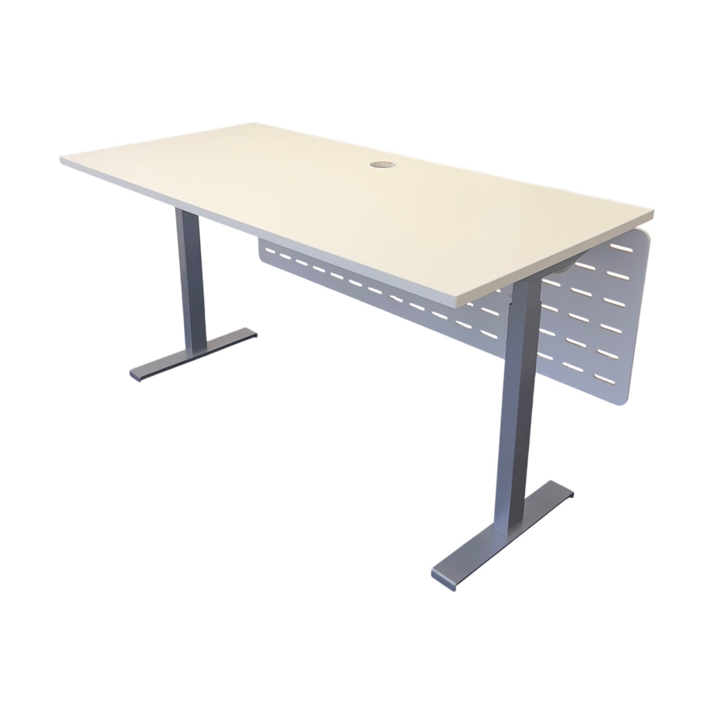 Skrivebord 140x70 cm, hvit laminat