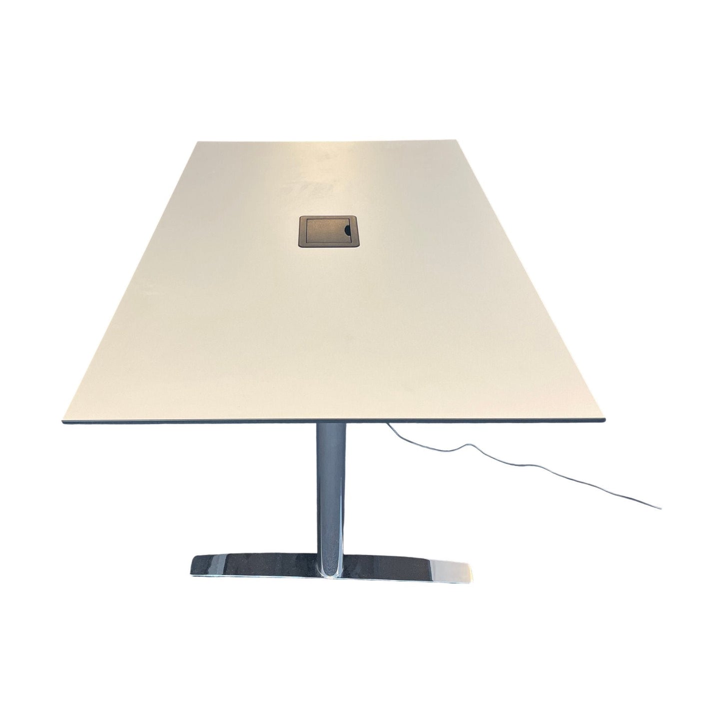 Møtebord, hvit laminat, 200x100 cm