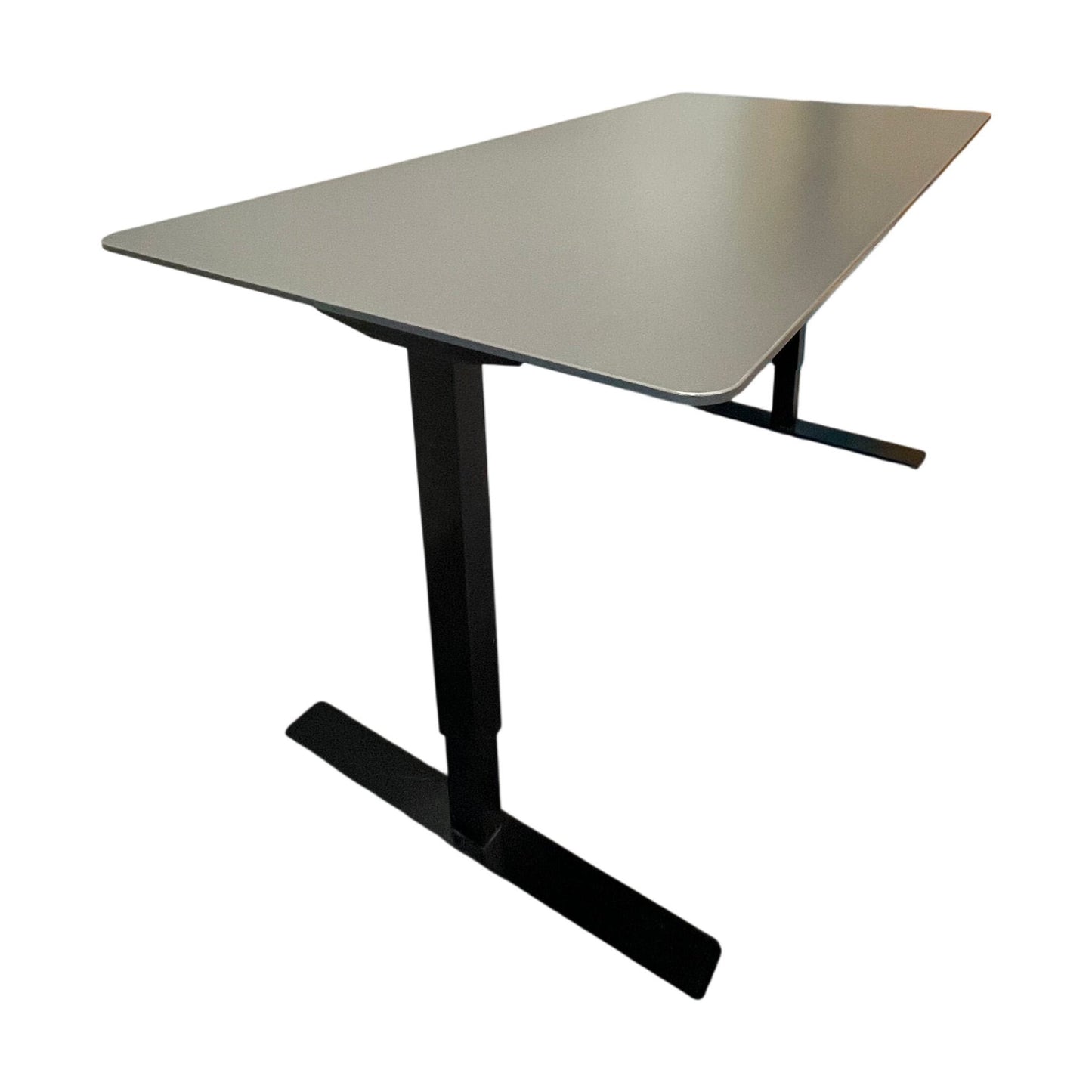 Elektrisk hev/senk skrivebord, grå, 160x80 cm