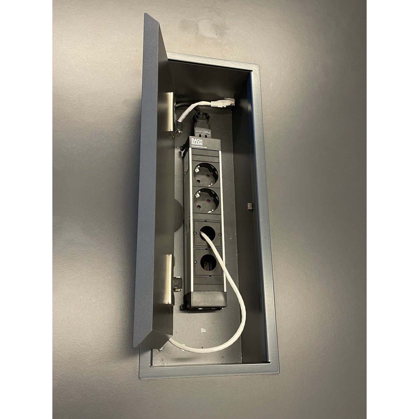 Narbutas Plana møtebord, mørk grå laminat, 240x120 cm