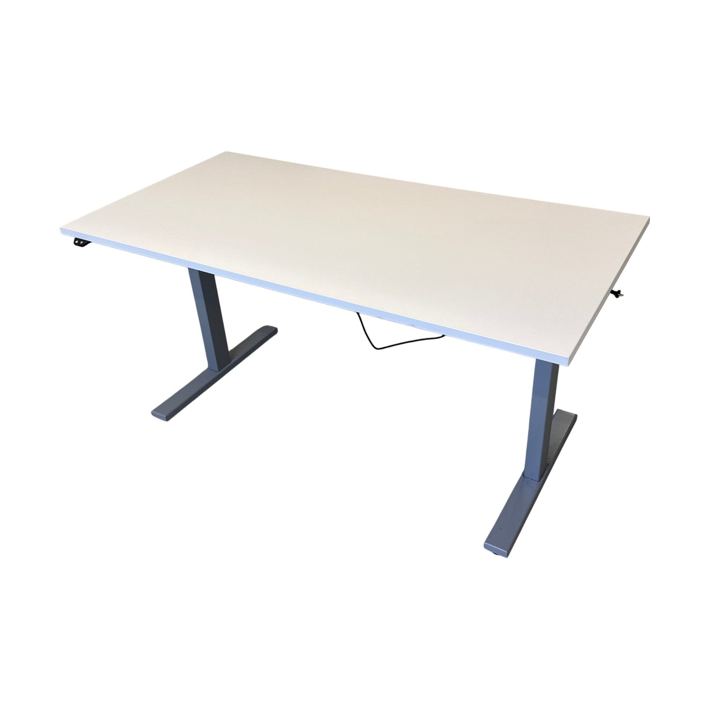Elektrisk hev/senk skrivebord 160x80 cm, hvit laminat, Linak