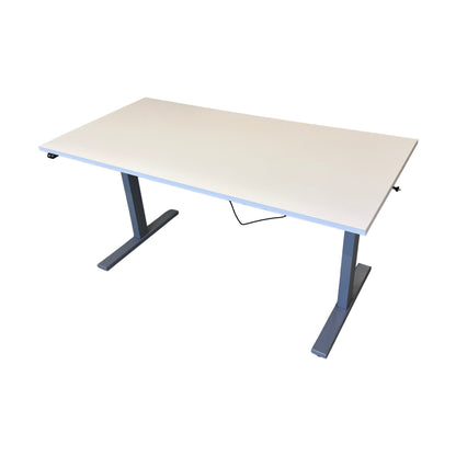 Elektrisk hev/senk skrivebord 160x80 cm, hvit laminat, Linak