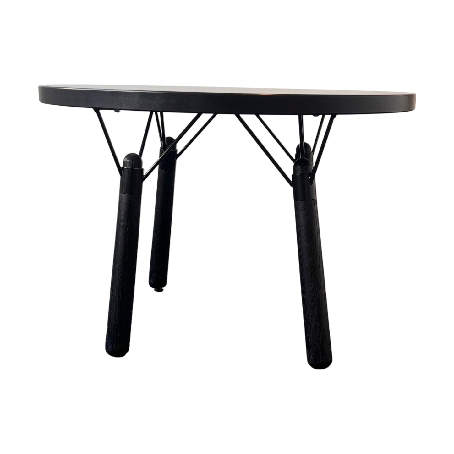 Sidebord i sort treverk, 60x42 cm