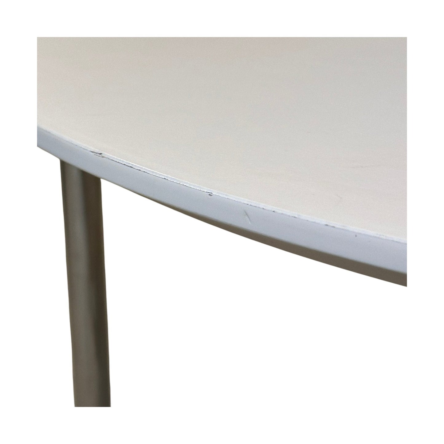 Loungebord, hvit, Ø90 cm