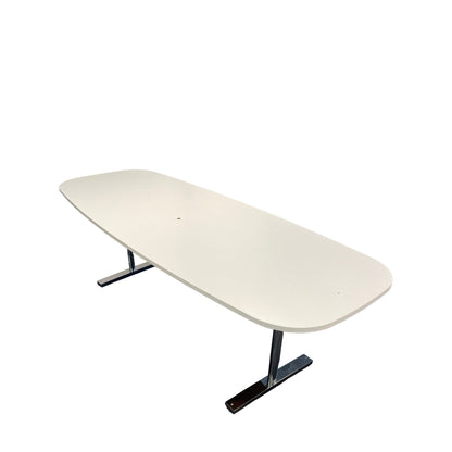 Møtebord, hvit bordplate, 230x90 cm