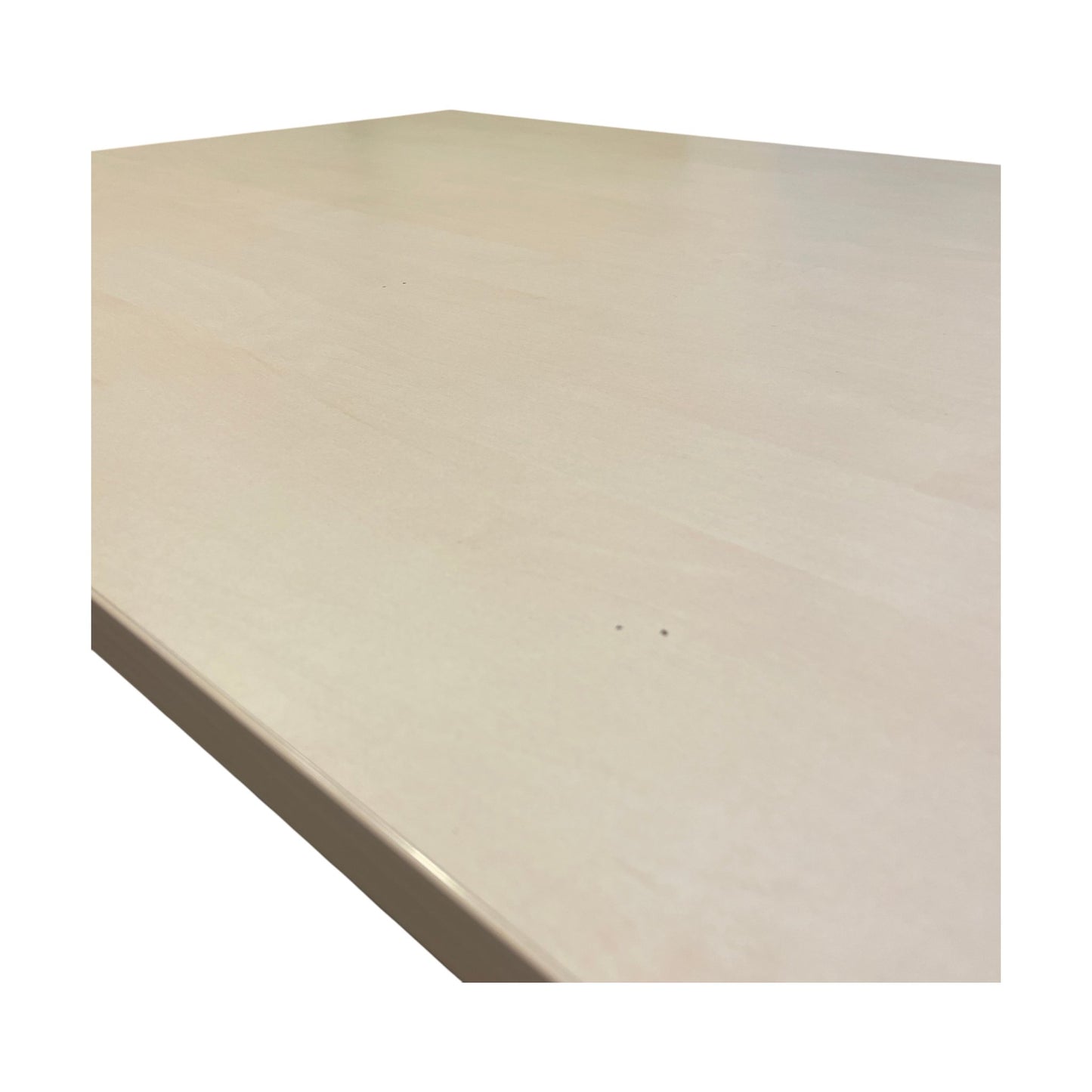 Trefarget skrivebord m/ sorte ben, 180cm