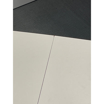 Båtformet møtebord, hvit laminat, 360x120 cm