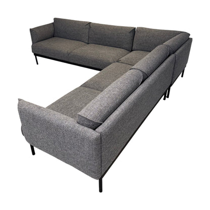 ÄPPLARYD hjørnesofa fra IKEA, stoff, grå, venstrevendt