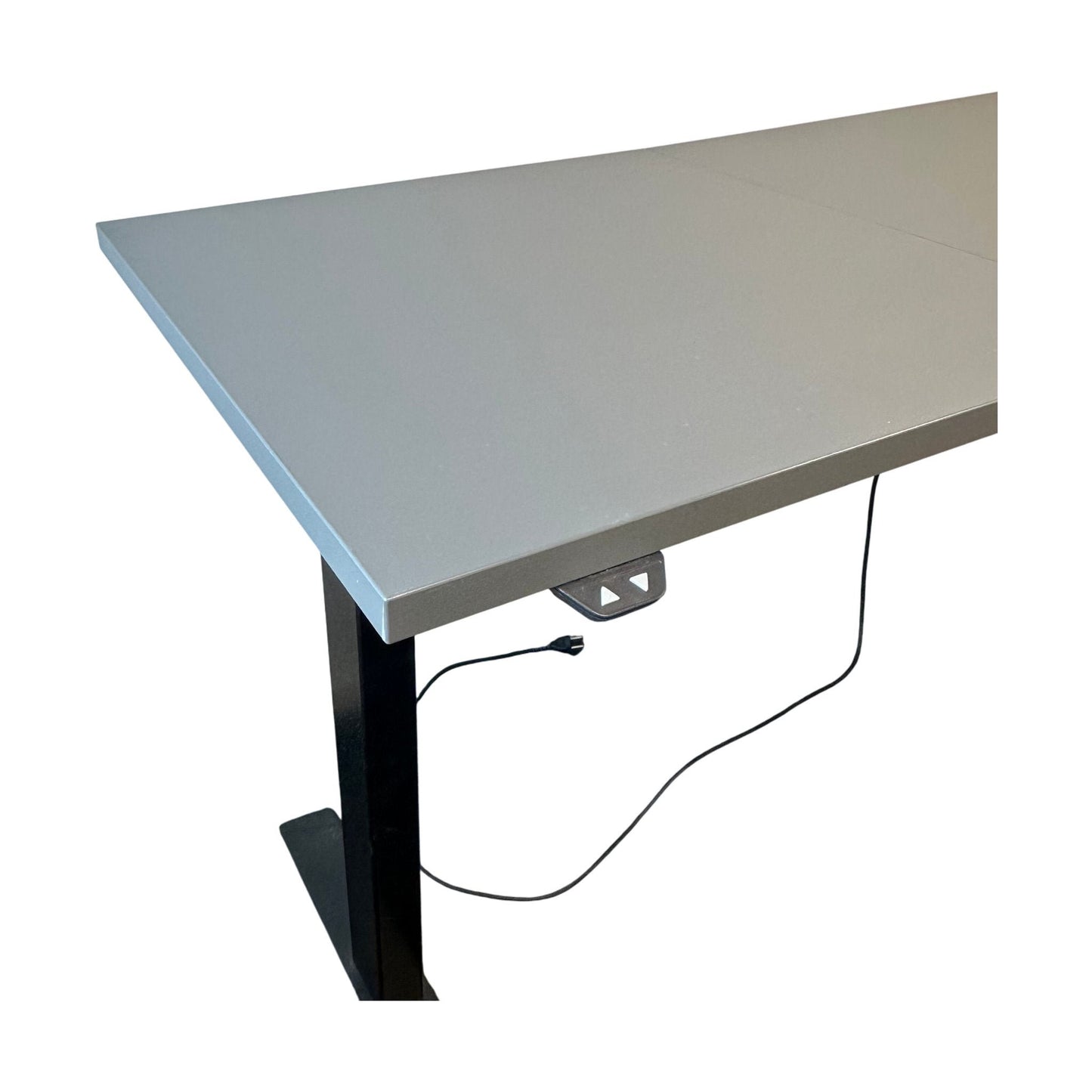 Elektrisk hev/senk skrivebord fra Linak, grå, 180x180 cm