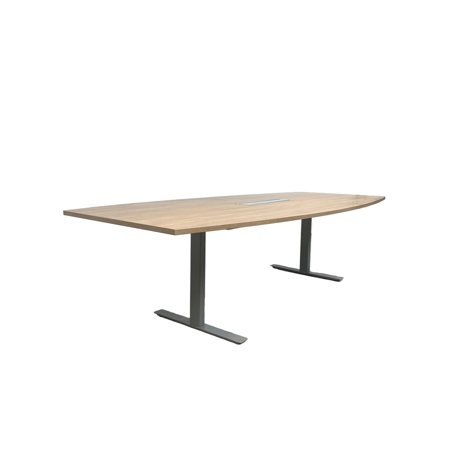 Møtebord i trefarget lys eik, 120x270 cm