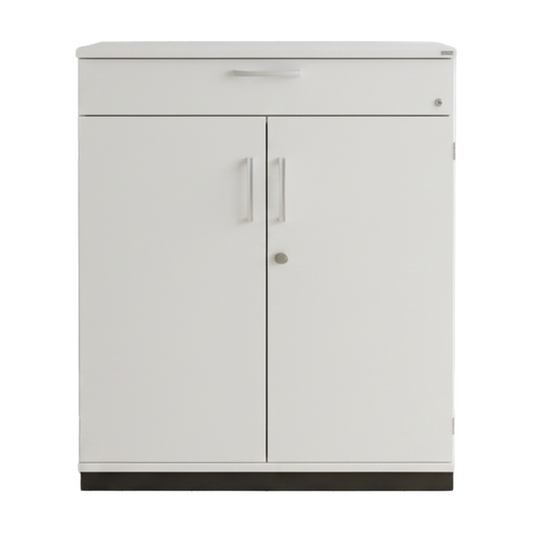 (80x40x98) Kinnarps E-serie skap i hvit
