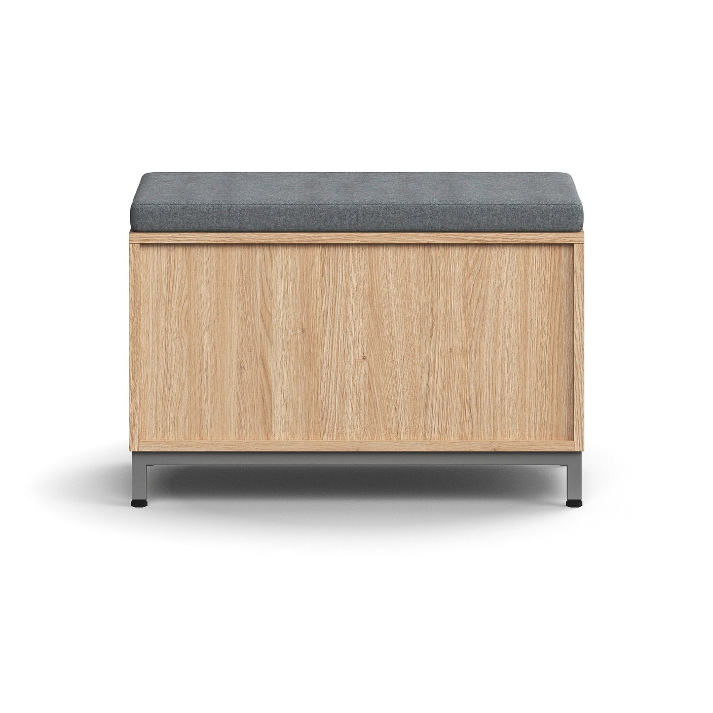 Oppbevaringsbenk fra AJ Produkter, eik med grønn pute