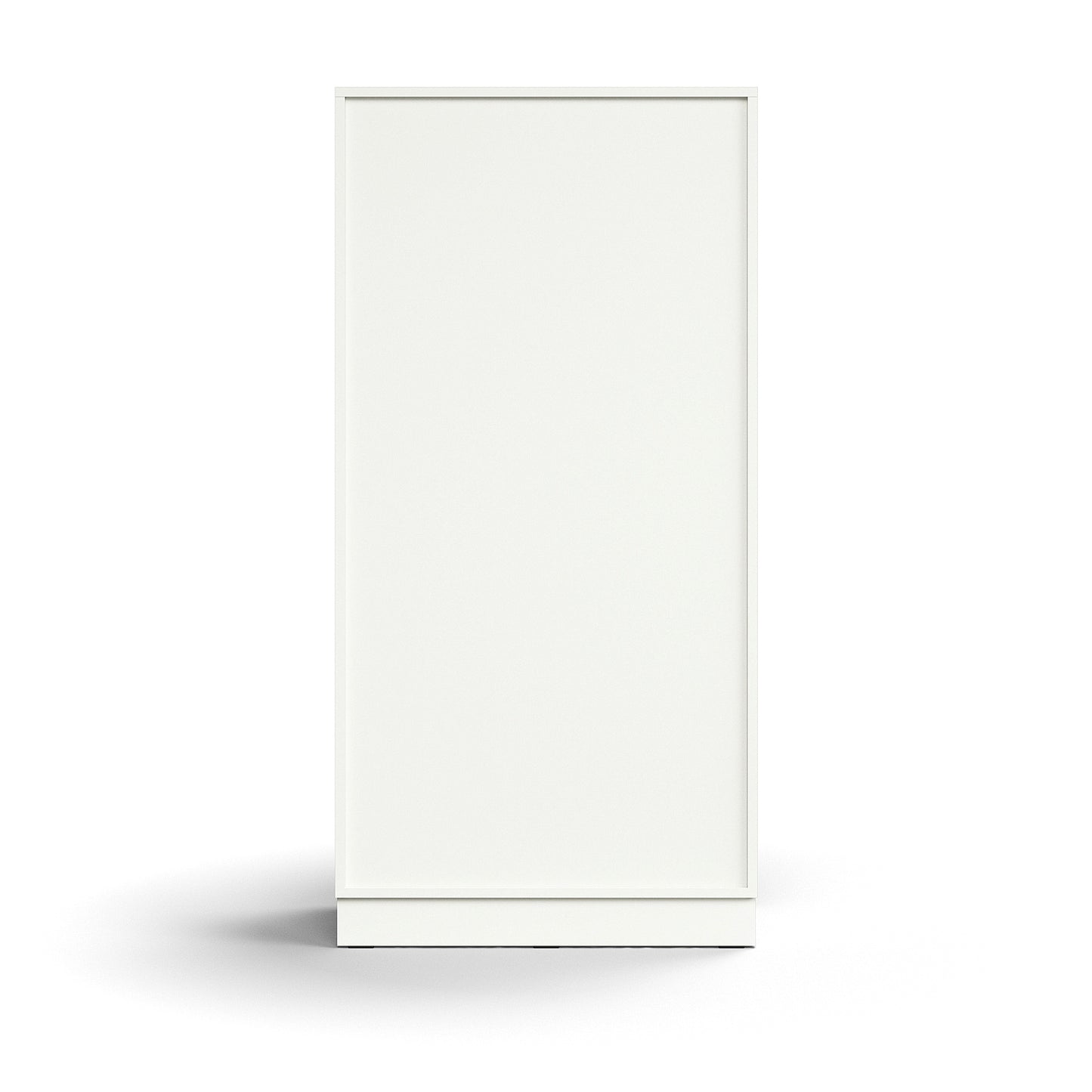 Skap QBUS, 3 hyller, sokkel, håndtak, H1636 B800 D420 mm, hvit fra AJ Produkter