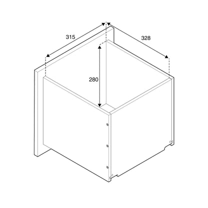 Oppbevaringsbenk fra AJ Produkter, eik med grønn pute