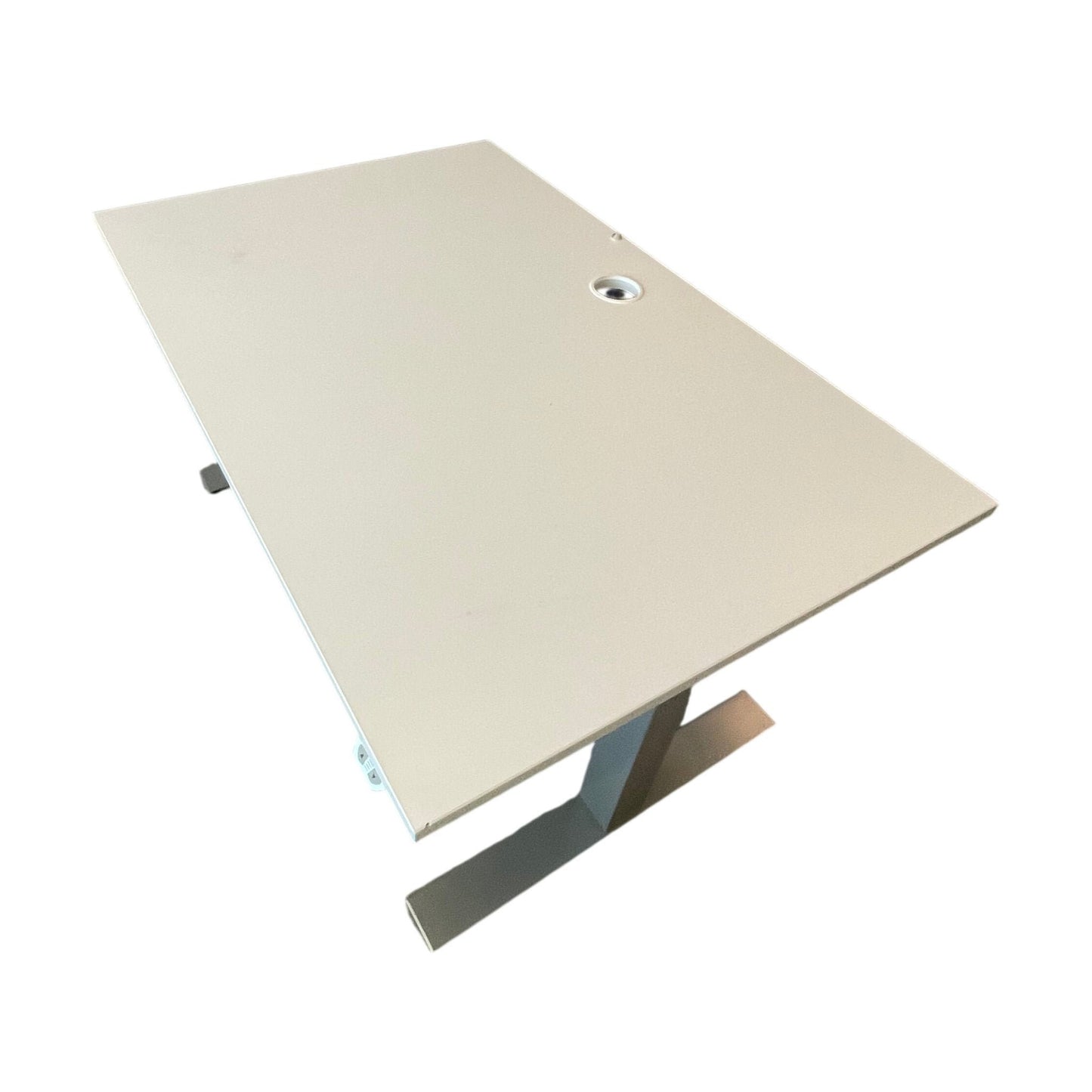 Kinnarps elektrisk hev/senk skrivebord, hvit laminat, 120x80 cm