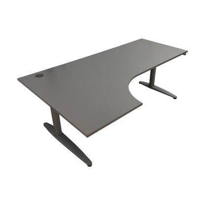 Elektrisk hev/senk skrivebord fra EFG, grå, 200x120 cm