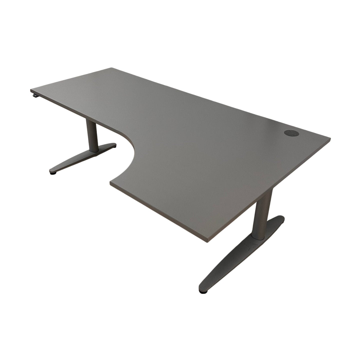 Elektrisk hev/senk skrivebord fra EFG, grå, 200x120 cm