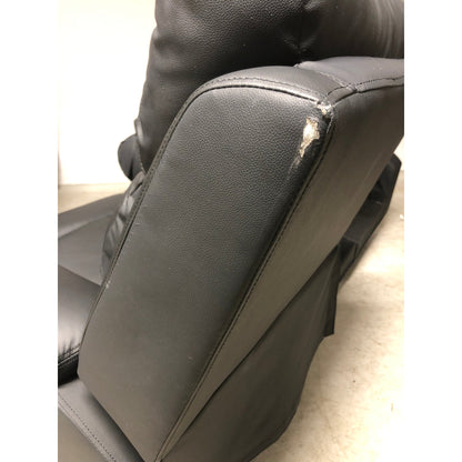 Mayfield 3-seter sofa, sort hud/PVC