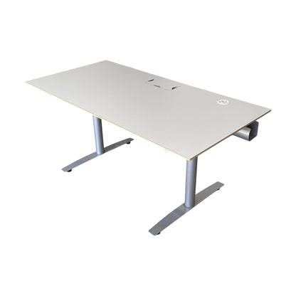 Elektrisk hev/senk skrivebord, hvit, 160x80 cm