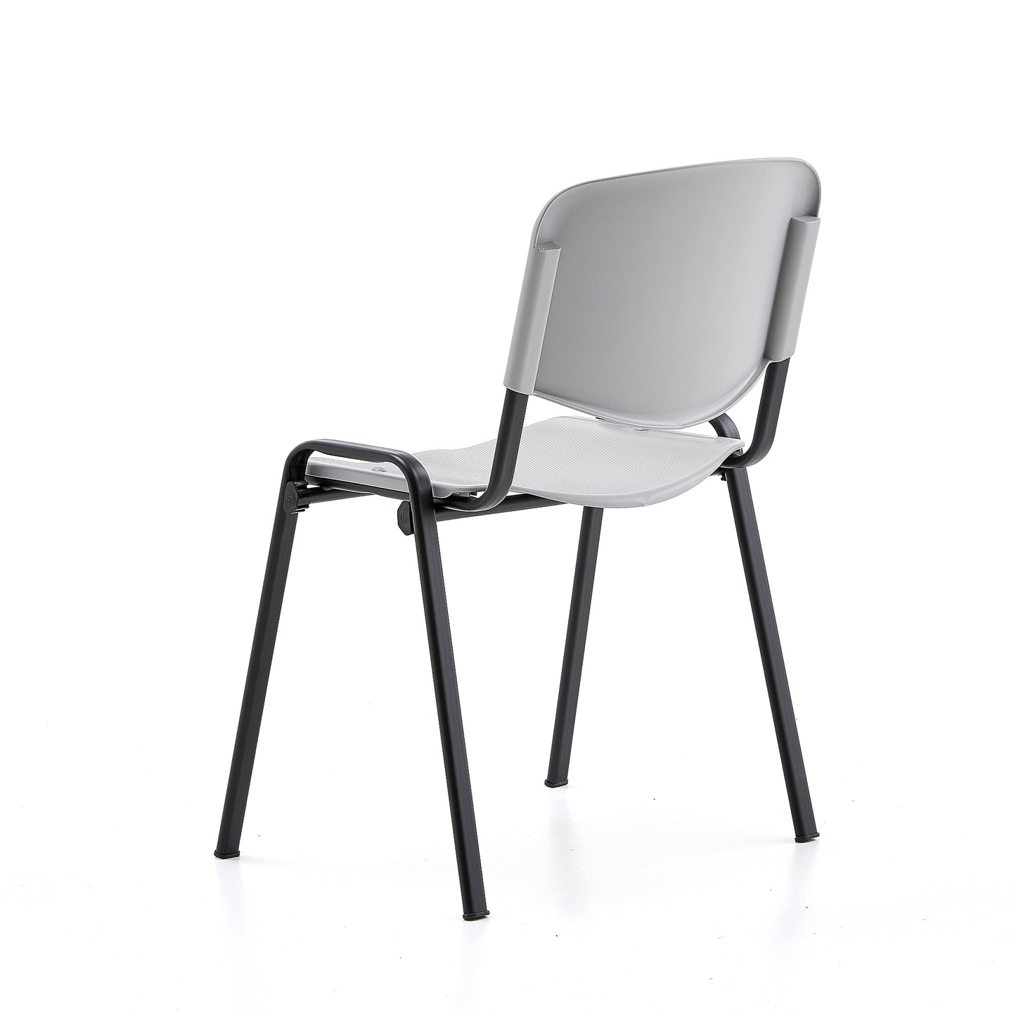 Stol NELSON, plastsete, svart/lys grå fra AJ Produkter