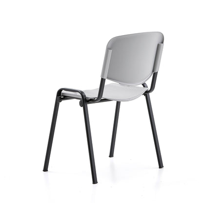 Stol NELSON, plastsete, svart/lys grå fra AJ Produkter