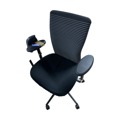Vitra kontorstol T-Chair, svart med stripet rygg