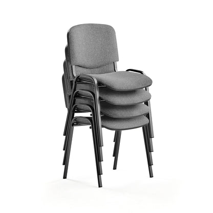 Konferansestol NELSON, 4-pk., lys grå/svart