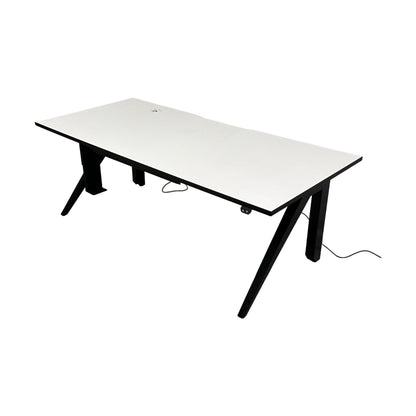 Elektrisk hev/senk skrivebord, hvit, 180x80 cm
