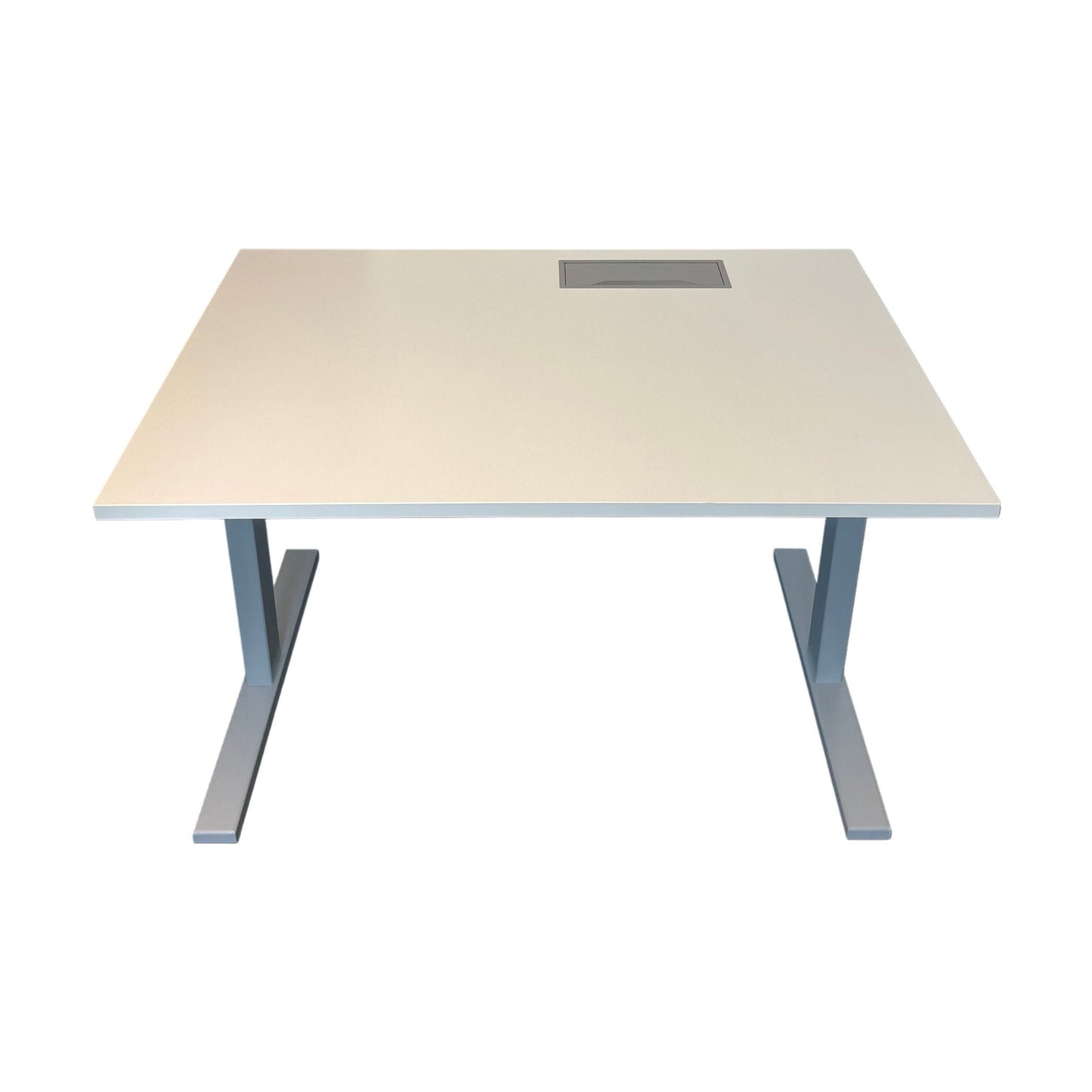Hvit elektrisk hev/senk skrivebord, laminat, 120x80 cm