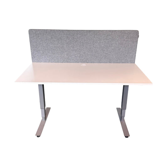 Elektrisk hev/senk skrivebord inkludert bordskillevegg, 160x80 cm