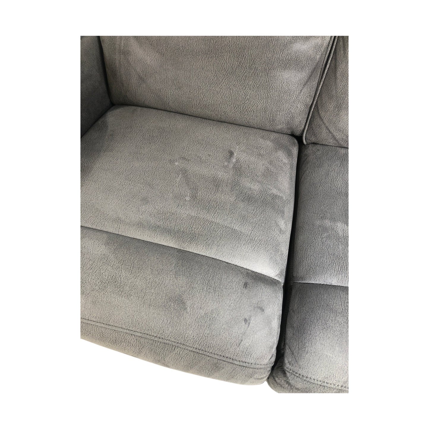 Asila recliner-sofagruppe fra A-Møbler, 3-seter, 2-seter + stol, microfiber, grå