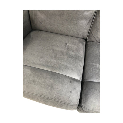 Asila recliner-sofagruppe fra A-Møbler, 3-seter, 2-seter + stol, microfiber, grå