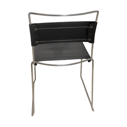 Metall møteromsstol m/lærsete