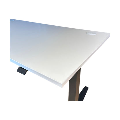 Elektrisk hev/senk skrivebord, hvit laminat, 160x80 cm