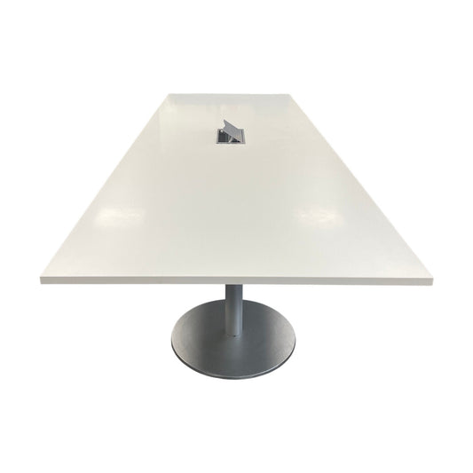 Møtebord, hvit laminat, 300x100 cm