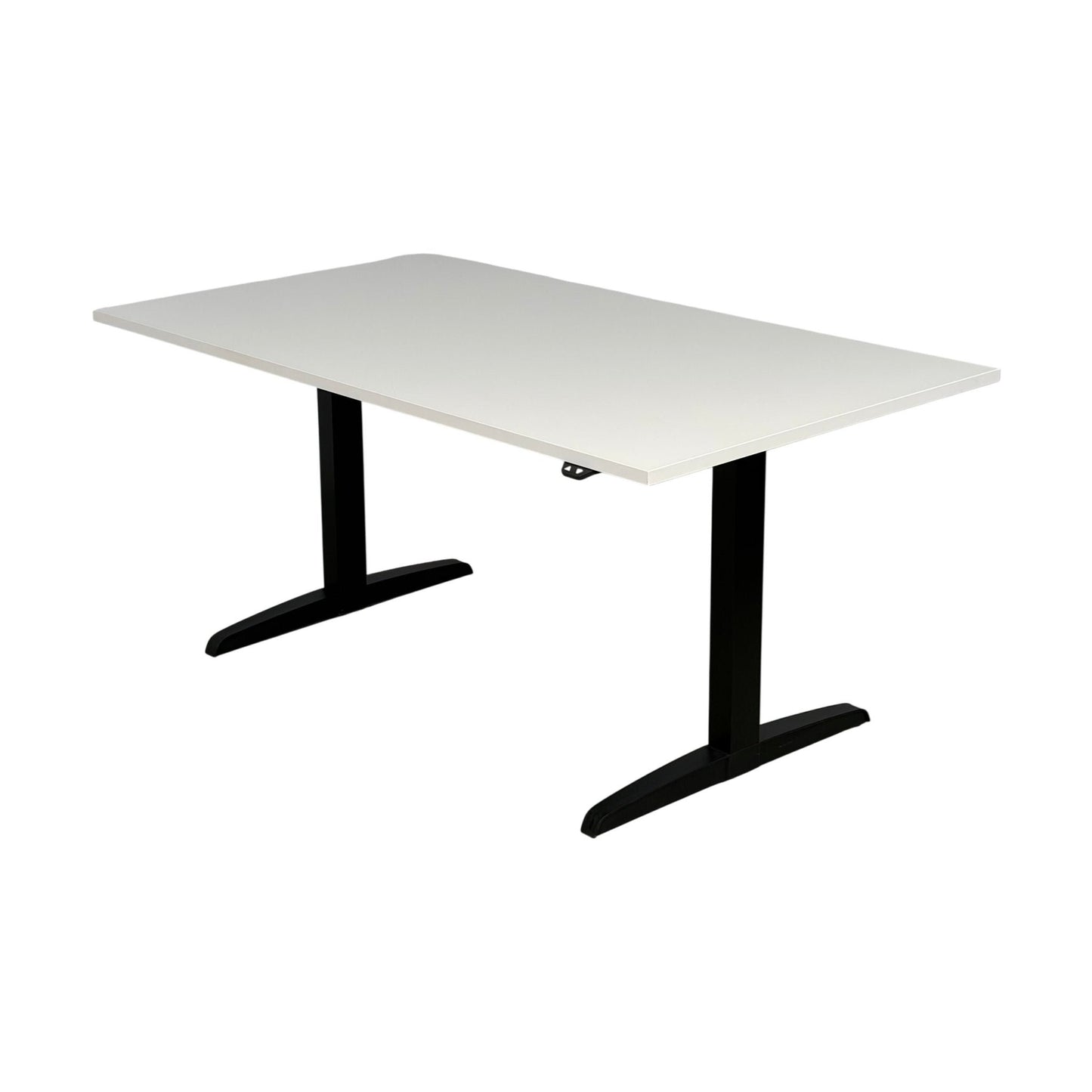 Elektrisk hev/senk skrivebord, hvit, 140x80 cm