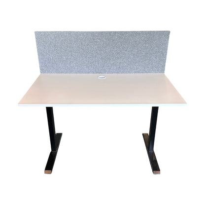 Elektrisk hev/senk skrivebord inkludert skillevegg, 140x80 cm