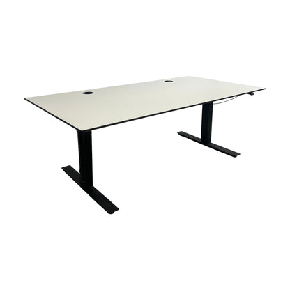 Elektrisk hev/senk skrivebord 180x90 cm, hvit laminat
