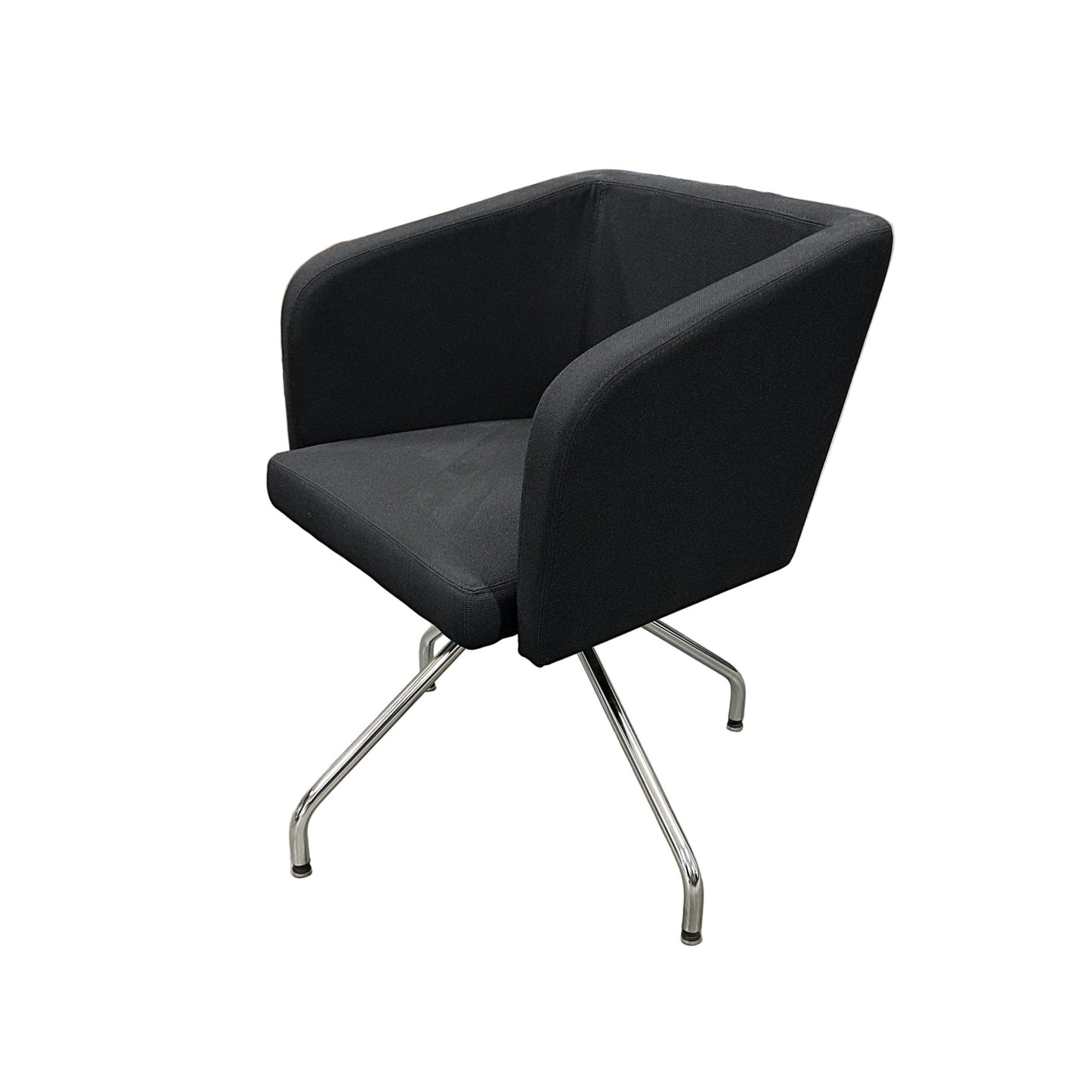 STRATFORD lenestol, sort stoff