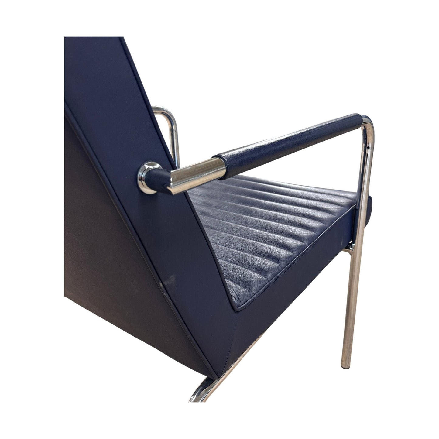 Loungestol fra Offecct, skinn, blå