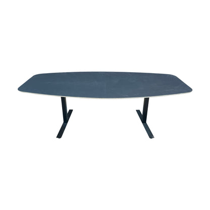 Møtebord AUDREY, svart/dueblå, 240x120 cm