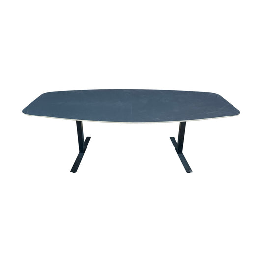 Møtebord AUDREY, svart/dueblå, 240x120 cm