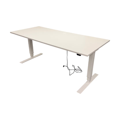 Elektrisk hev/senk skrivebord 180x80 cm, helhvit
