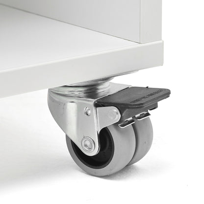 Elevkommode CASPER, hvit med mørkegrønne skuffer