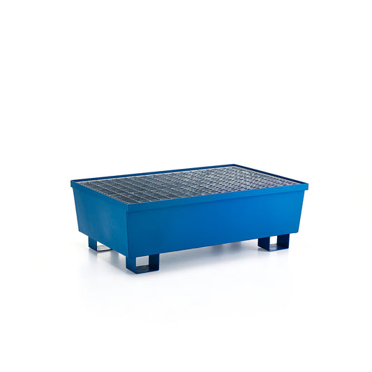 Fatpall med gitter for 2 stående fat, 500 kg, 222 L fra AJ Produkter